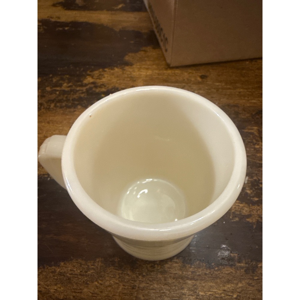 Fire-King Milk Glass Coffee Mug Vintage 1948-1950 D-Handle White Oven Ware